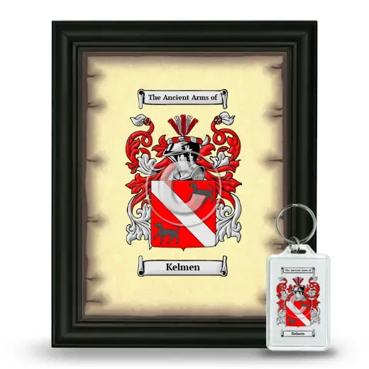 Kelmen Framed Coat of Arms and Keychain - Black
