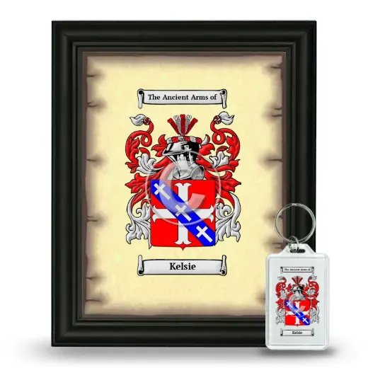 Kelsie Framed Coat of Arms and Keychain - Black