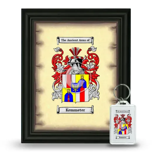 Kemmeter Framed Coat of Arms and Keychain - Black
