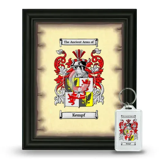 Kempf Framed Coat of Arms and Keychain - Black