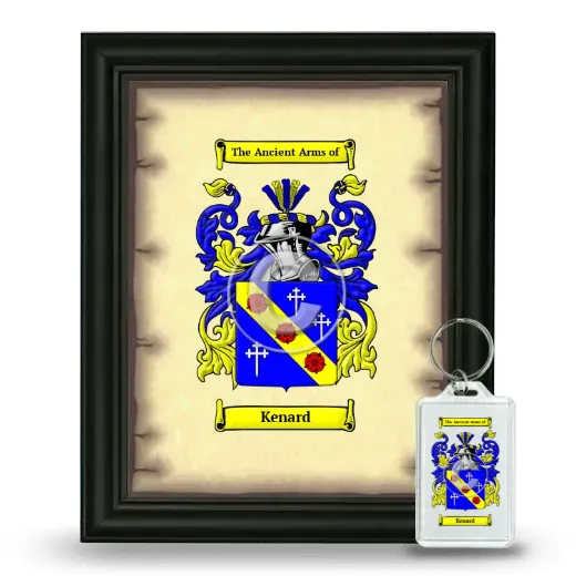 Kenard Framed Coat of Arms and Keychain - Black
