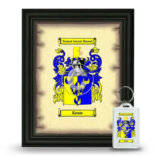 Kenie Framed Coat of Arms and Keychain - Black
