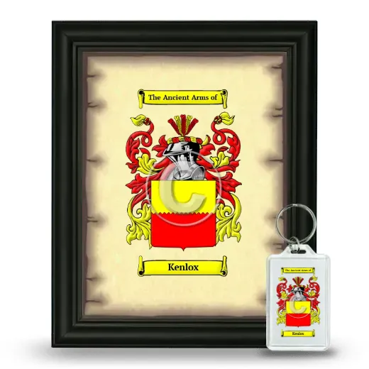 Kenlox Framed Coat of Arms and Keychain - Black