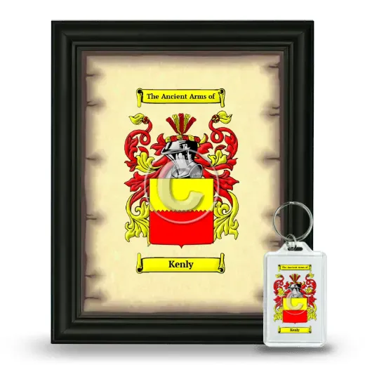 Kenly Framed Coat of Arms and Keychain - Black
