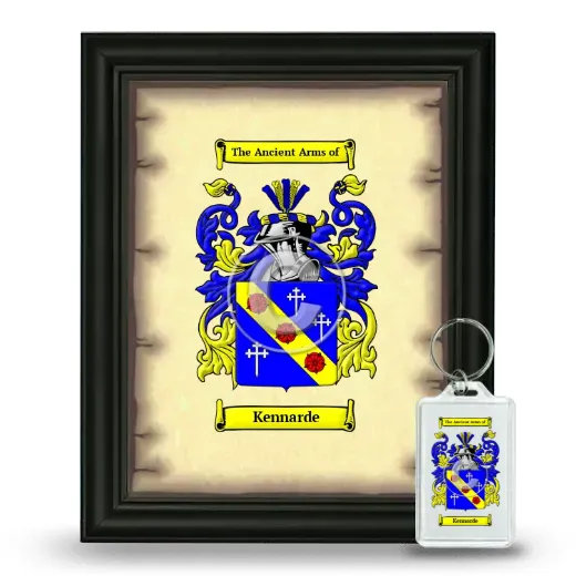 Kennarde Framed Coat of Arms and Keychain - Black