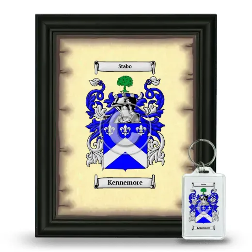 Kennemore Framed Coat of Arms and Keychain - Black