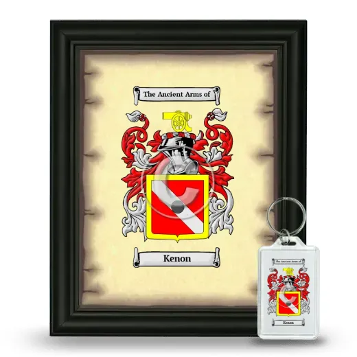 Kenon Framed Coat of Arms and Keychain - Black