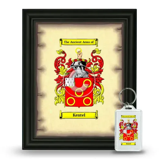 Kentel Framed Coat of Arms and Keychain - Black