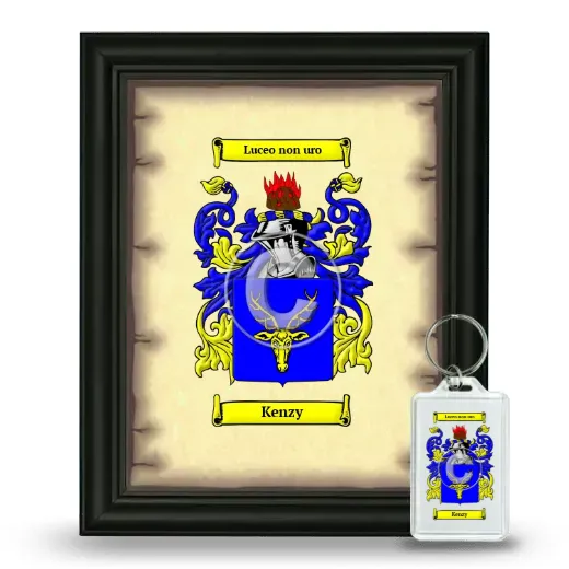 Kenzy Framed Coat of Arms and Keychain - Black