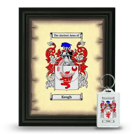 Keogh Framed Coat of Arms and Keychain - Black
