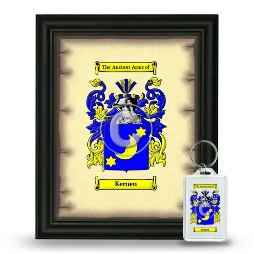 Kernen Framed Coat of Arms and Keychain - Black