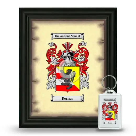 Kerner Framed Coat of Arms and Keychain - Black