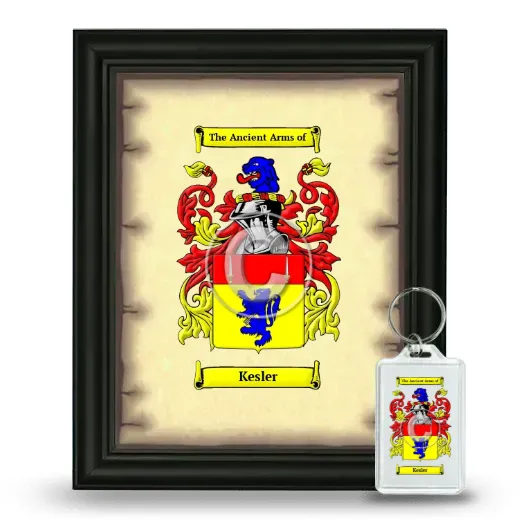 Kesler Framed Coat of Arms and Keychain - Black