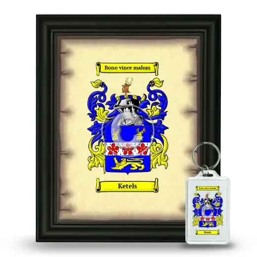 Ketels Framed Coat of Arms and Keychain - Black