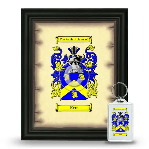Kett Framed Coat of Arms and Keychain - Black