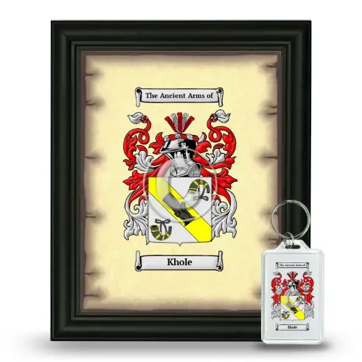 Khole Framed Coat of Arms and Keychain - Black