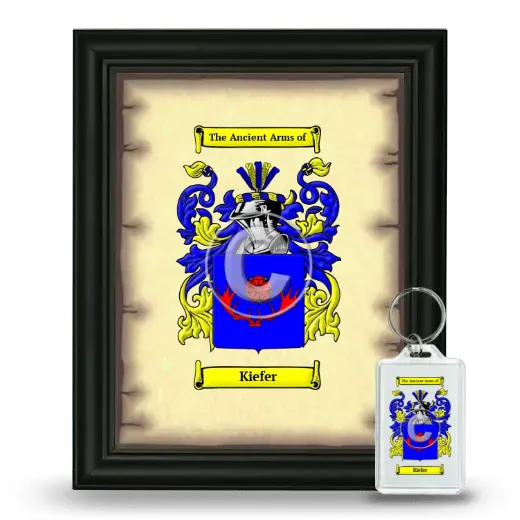 Kiefer Framed Coat of Arms and Keychain - Black