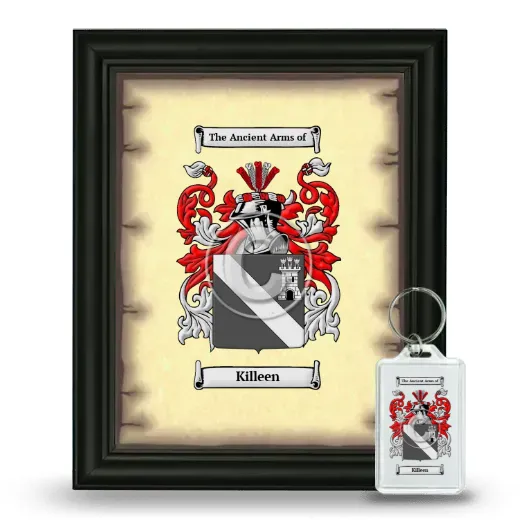 Killeen Framed Coat of Arms and Keychain - Black