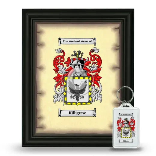 Killigrew Framed Coat of Arms and Keychain - Black