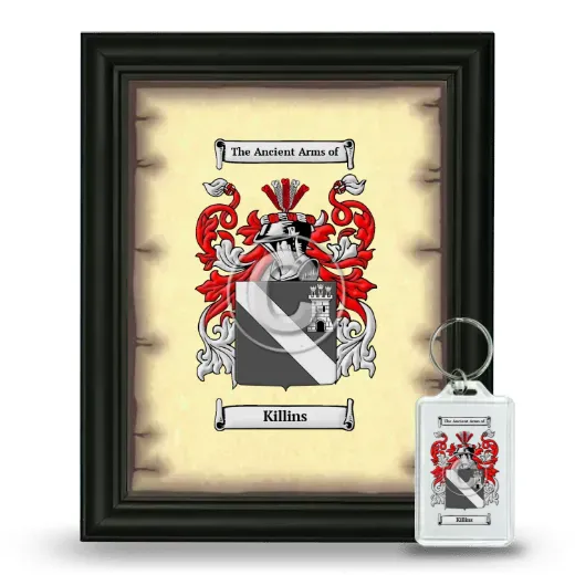 Killins Framed Coat of Arms and Keychain - Black