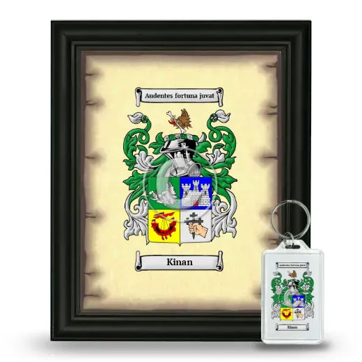 Kinan Framed Coat of Arms and Keychain - Black