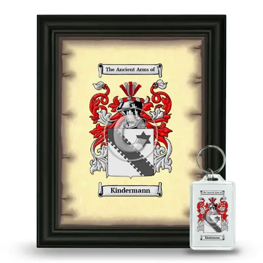 Kindermann Framed Coat of Arms and Keychain - Black