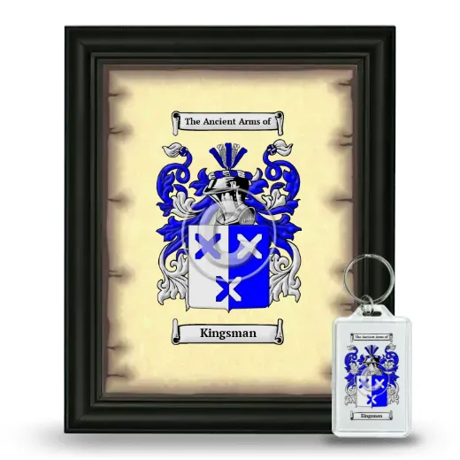 Kingsman Framed Coat of Arms and Keychain - Black