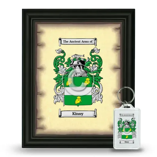 Kinny Framed Coat of Arms and Keychain - Black