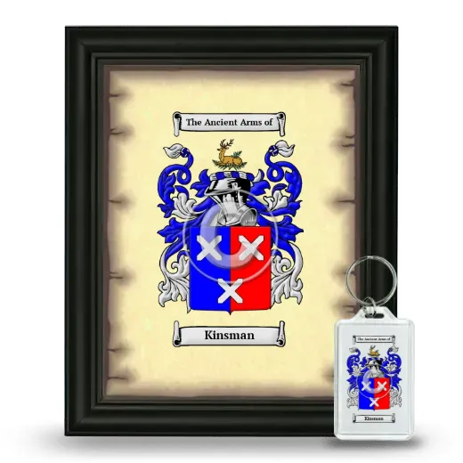 Kinsman Framed Coat of Arms and Keychain - Black