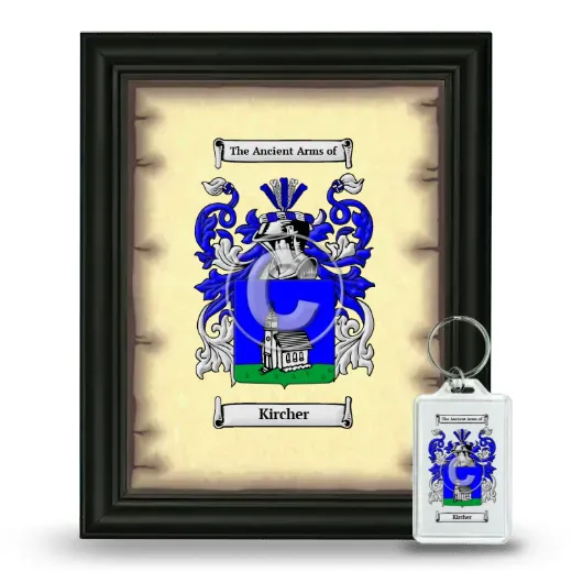 Kircher Framed Coat of Arms and Keychain - Black