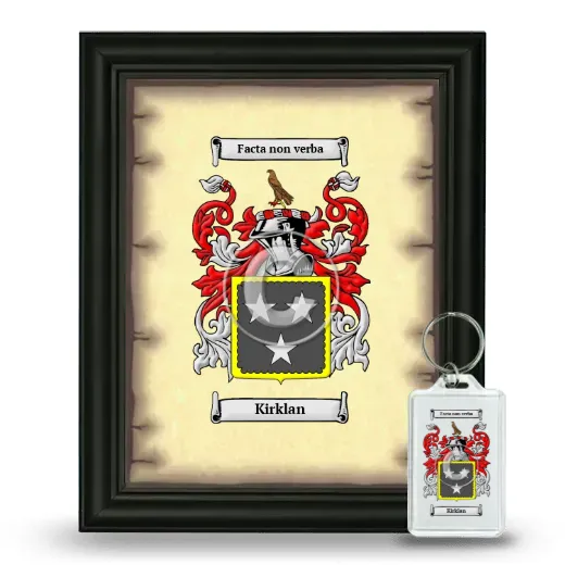 Kirklan Framed Coat of Arms and Keychain - Black