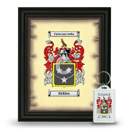 Kirklen Framed Coat of Arms and Keychain - Black