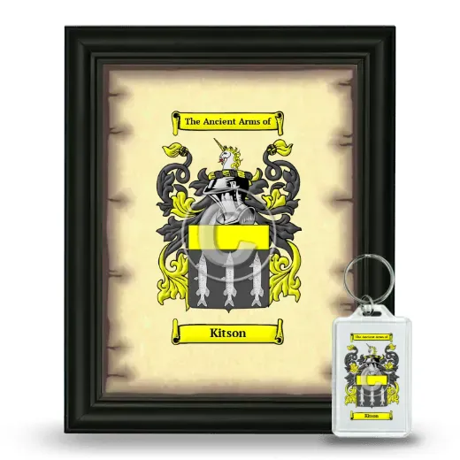 Kitson Framed Coat of Arms and Keychain - Black