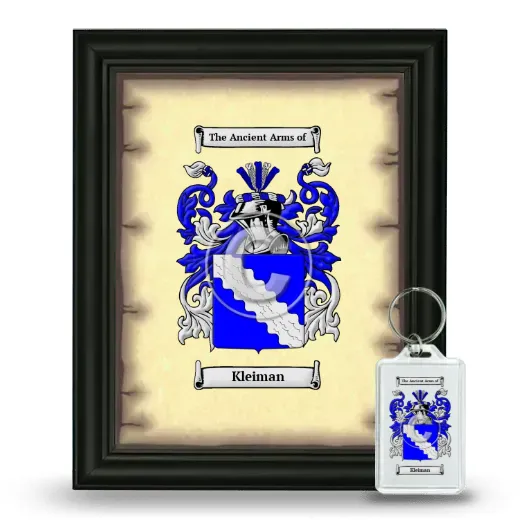 Kleiman Framed Coat of Arms and Keychain - Black