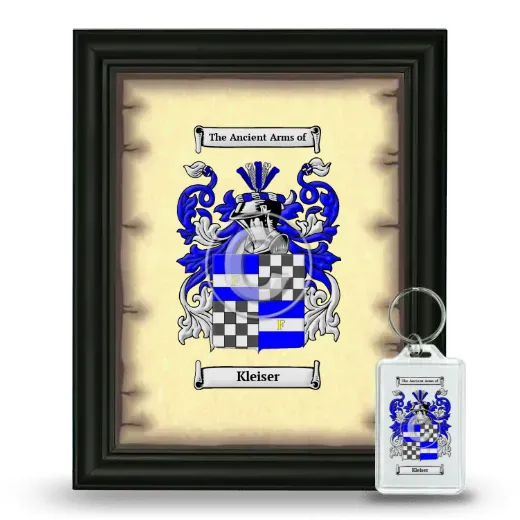Kleiser Framed Coat of Arms and Keychain - Black