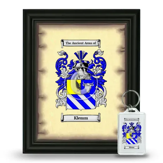 Klemm Framed Coat of Arms and Keychain - Black