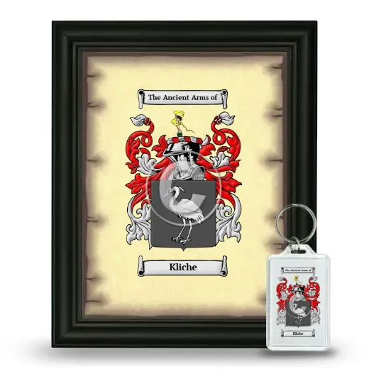 Kliche Framed Coat of Arms and Keychain - Black