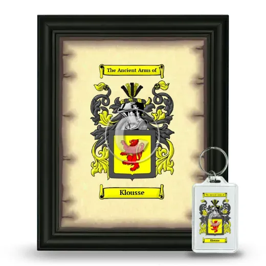 Klousse Framed Coat of Arms and Keychain - Black