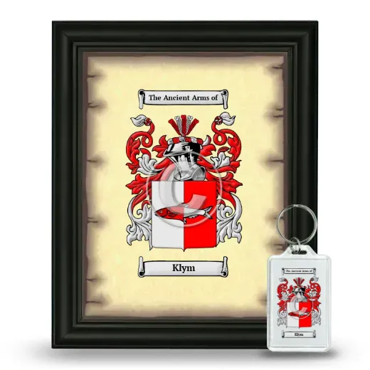 Klym Framed Coat of Arms and Keychain - Black