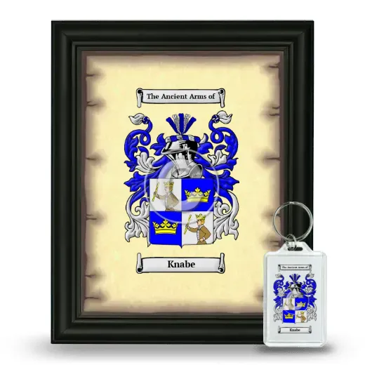 Knabe Framed Coat of Arms and Keychain - Black