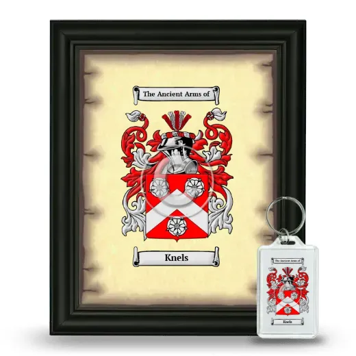 Knels Framed Coat of Arms and Keychain - Black