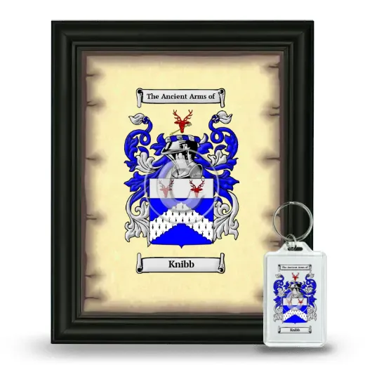 Knibb Framed Coat of Arms and Keychain - Black