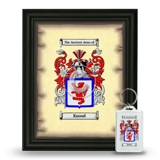 Knood Framed Coat of Arms and Keychain - Black