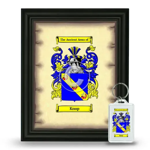 Knup Framed Coat of Arms and Keychain - Black
