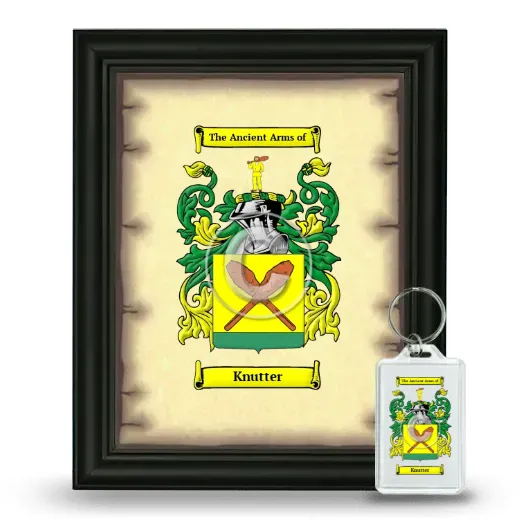 Knutter Framed Coat of Arms and Keychain - Black