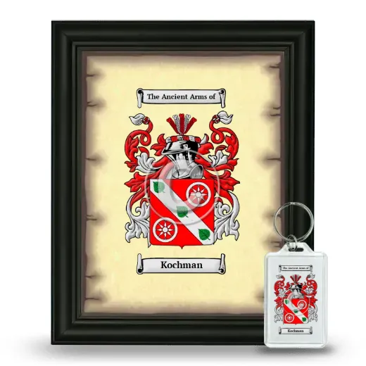 Kochman Framed Coat of Arms and Keychain - Black