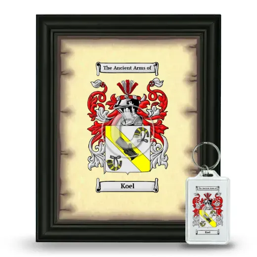 Koel Framed Coat of Arms and Keychain - Black