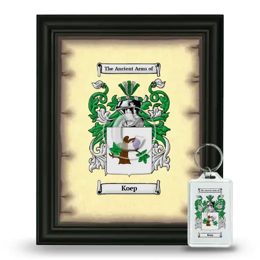 Koep Framed Coat of Arms and Keychain - Black