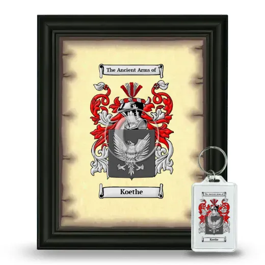Koethe Framed Coat of Arms and Keychain - Black