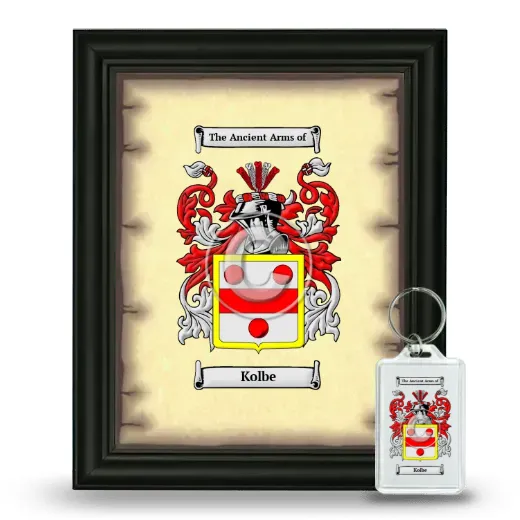 Kolbe Framed Coat of Arms and Keychain - Black